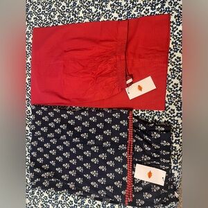 Red and Navy relaxed fit pants size 12 from  Khaadi